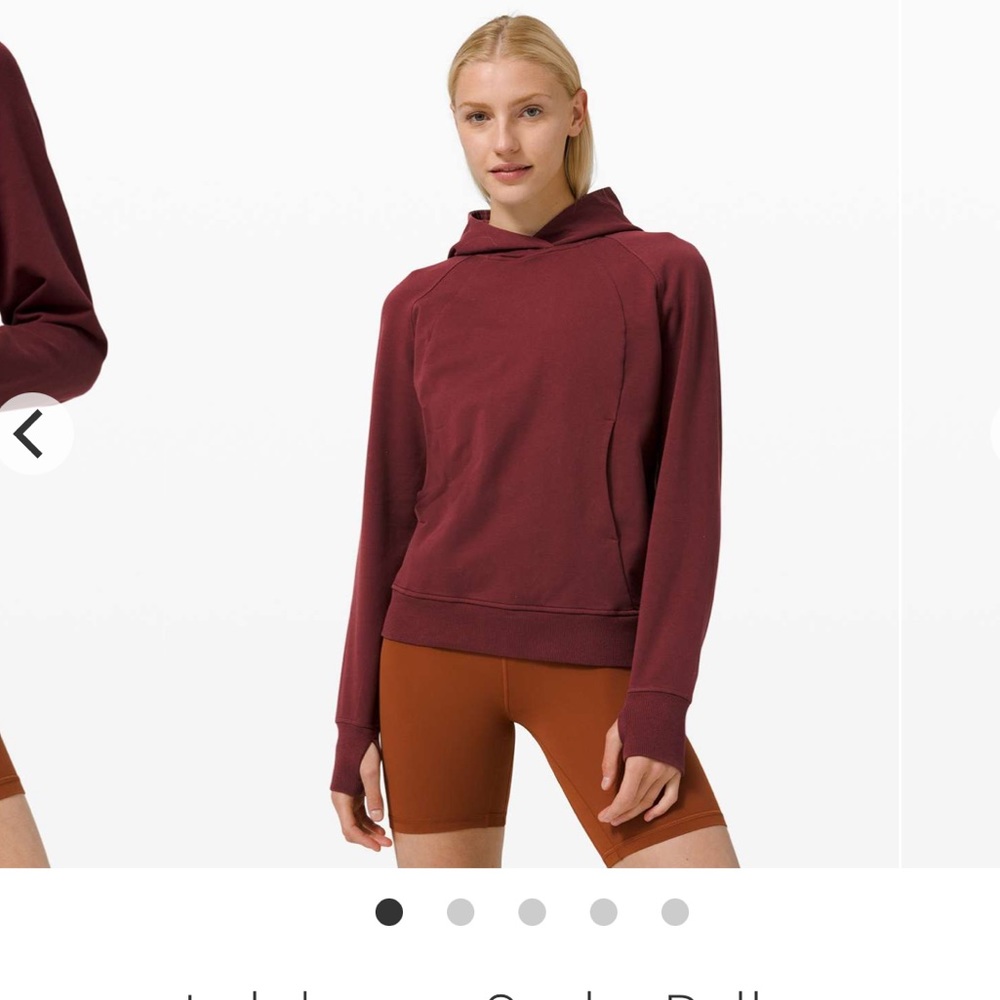 Lululemon scuba hoodie pullover in red merlot size 8 VVGUC